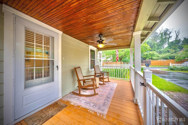 328 John St, Bound Brook, NJ 08805 - porch featuring ceiling fan