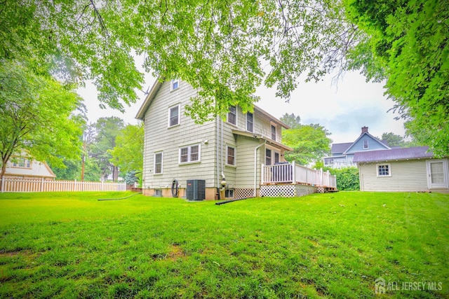 328 John St, Bound Brook, NJ 08805 - rear view of house featuring a wooden deck