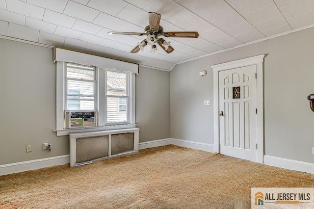 31 Lehigh Ave, Edison, NJ 08837 - carpeted empty room featuring a ceiling fan and ornamental molding
