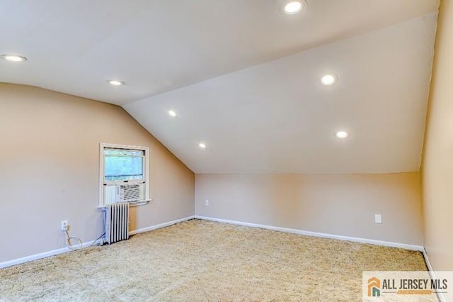 31 Lehigh Ave, Edison, NJ 08837 - bonus room with radiator heating unit, carpet, lofted ceiling, and recessed lighting