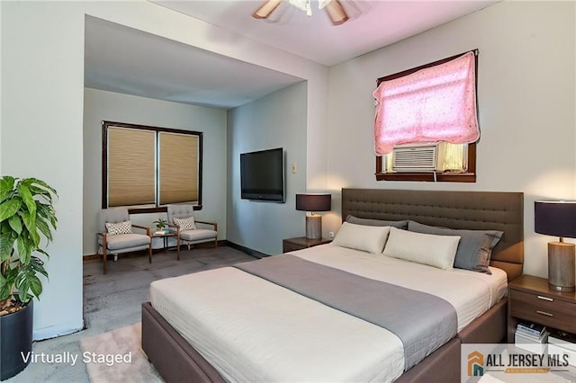31 Lehigh Ave, Edison, NJ 08837 - bedroom with carpet, cooling unit, and ceiling fan