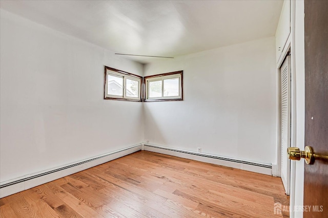 137 Grand Ave, Iselin, NJ 08830 - unfurnished room with light wood finished floors and baseboard heating