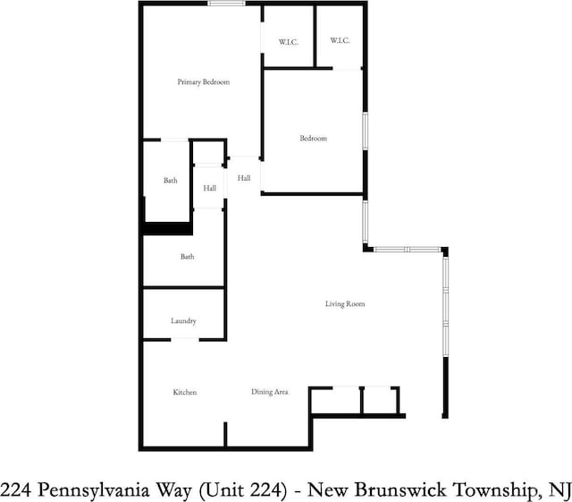 224 Pennsylvania Way N, Brunswick, NJ 08902 - view of room layout