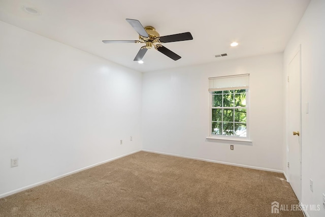 224 Pennsylvania Way N, Brunswick, NJ 08902 - empty room with carpet flooring, recessed lighting, and ceiling fan