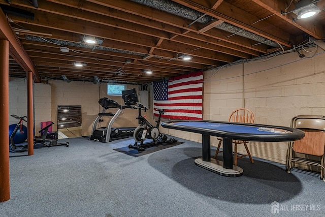 view of workout area