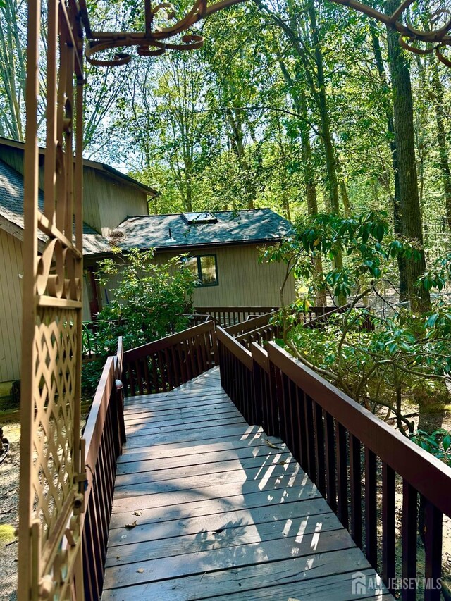 view of wooden deck