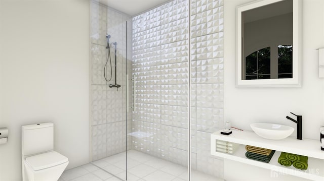 1955 Old Amwell Rd, Franklin Twsp, NJ 08873 - full bathroom with a walk in shower, vanity, and tile patterned floors