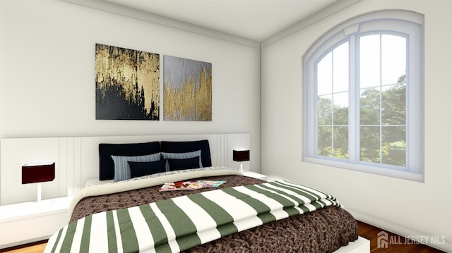1955 Old Amwell Rd, Franklin Twsp, NJ 08873 - bedroom with wood finished floors and ornamental molding
