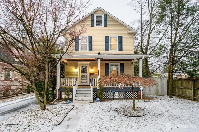 front facade with covered porch