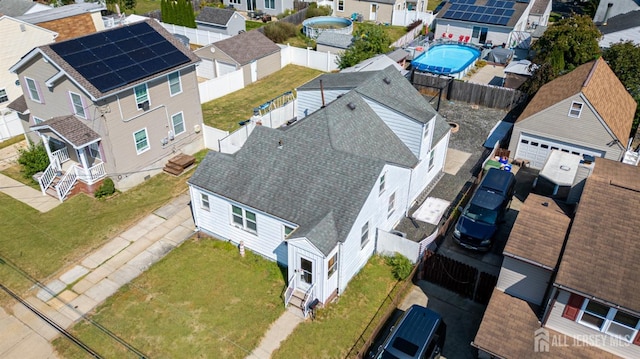 bird's eye view featuring a residential view