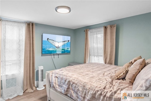 bedroom featuring wood finished floors