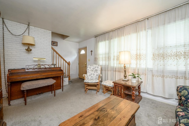958 Apgar Ter, Rahway, NJ 07065 - carpeted living area with stairs