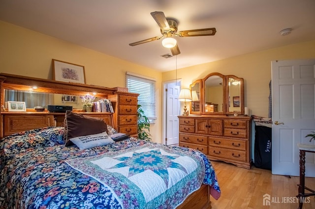 11 Drexel Ter, Monroe, NJ 08831 - bedroom with light wood finished floors and ceiling fan
