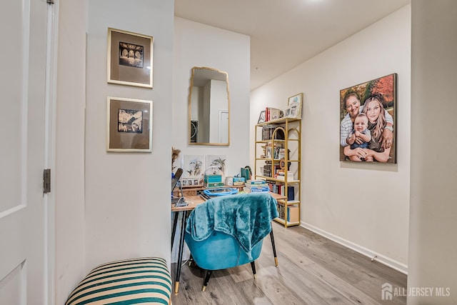 224 Park Ln, Dunellen, NJ 08812 - home office featuring wood finished floors and baseboards