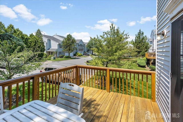 24 Hanna Ln, Old Bridge, NJ 08879 - wooden deck with a residential view