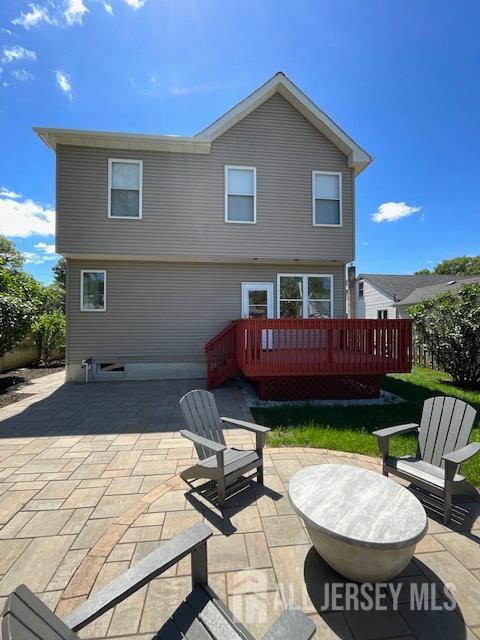 15-A Avenue B, Helmetta, NJ 08828 - back of house featuring a patio and a wooden deck