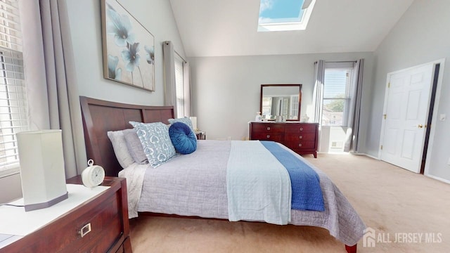 15-A Avenue B, Helmetta, NJ 08828 - carpeted bedroom featuring vaulted ceiling and a skylight