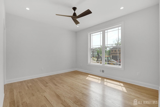 9 Links Dr, Edison, NJ 08820 - unfurnished room featuring light wood-style floors, recessed lighting, and ceiling fan