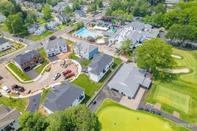 9 Links Dr, Edison, NJ 08820 - aerial perspective of suburban area featuring a golf club