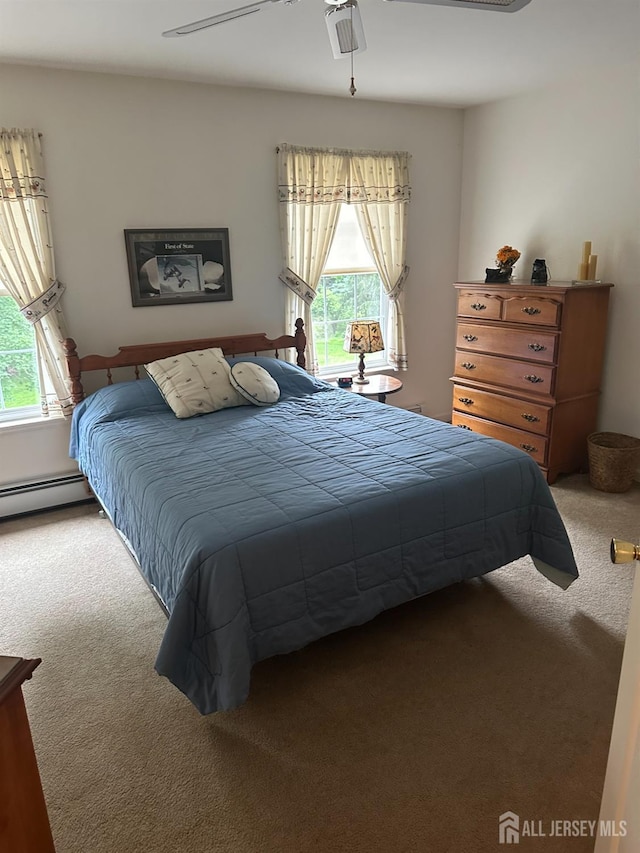 140 Bunker Hill Rd, Franklin Twsp, NJ 08540 - bedroom featuring carpet flooring, multiple windows, and a baseboard radiator
