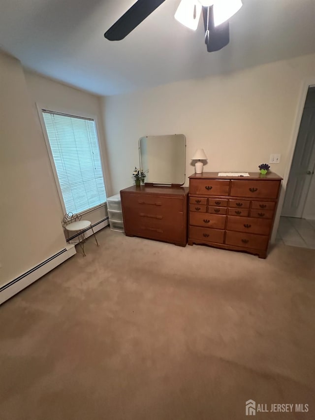 140 Bunker Hill Rd, Franklin Twsp, NJ 08540 - bedroom with light colored carpet and ceiling fan