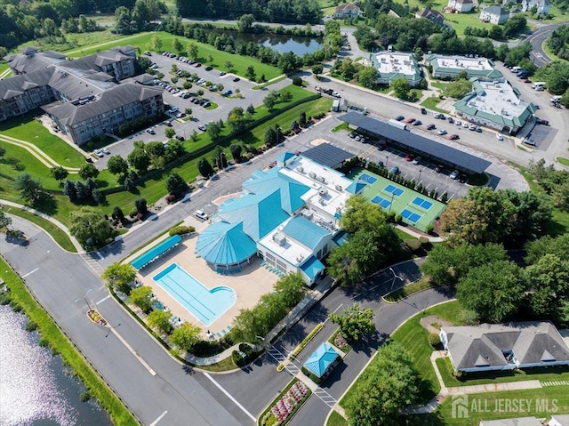 595 Waterside Blvd, Monroe, NJ 08831 - birds eye view of property featuring a water view