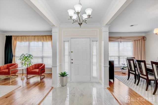 595 Waterside Blvd, Monroe, NJ 08831 - foyer entrance featuring plenty of natural light, baseboards, and crown molding