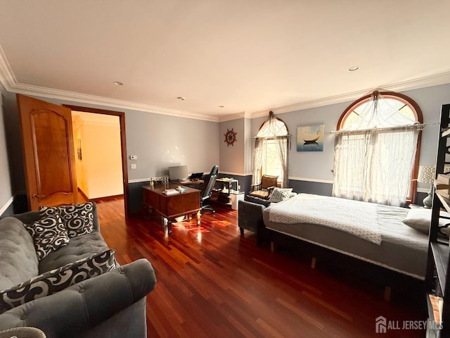 34 Line Rd, Holmdel, NJ 07733 - bedroom featuring wood finished floors and ornamental molding