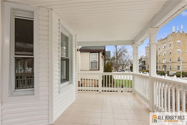 balcony with covered porch