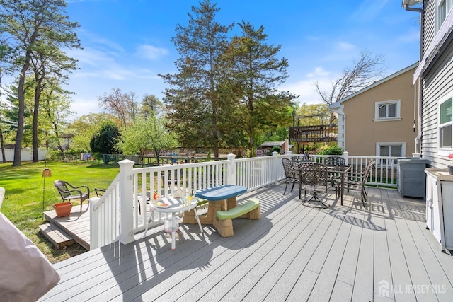 242 Green St, Old Bridge, NJ 08857 - deck with outdoor dining space