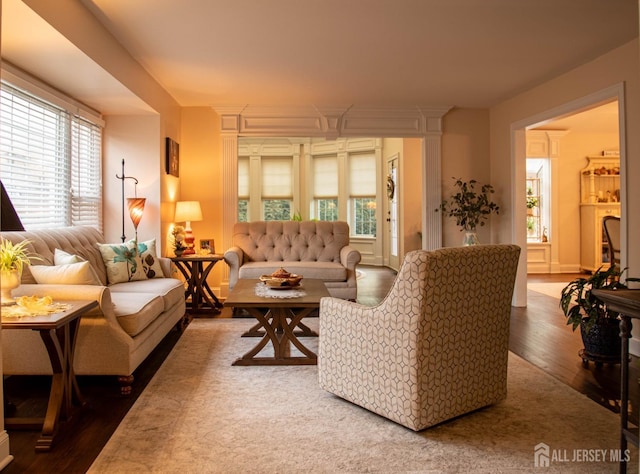 20 Wedgewood Ct, East Brunswick, NJ 08816 - living room with wood finished floors