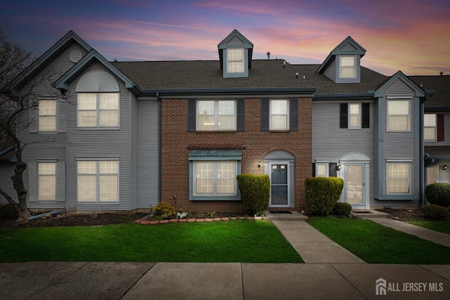 76 Lynnette Ct, South Brunswick, NJ 08824 - view of property with a front lawn and a shingled roof