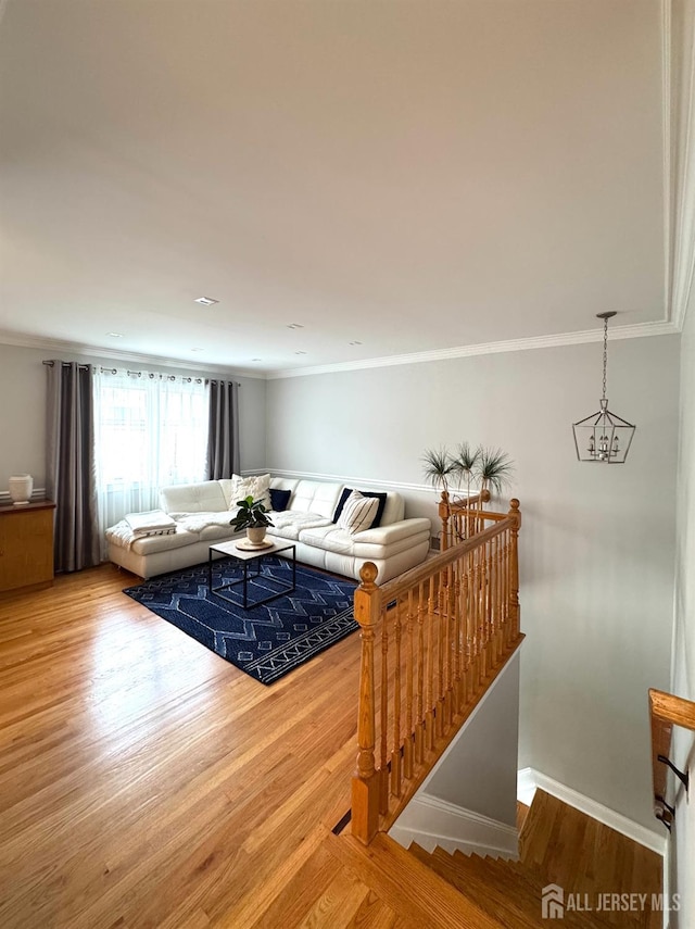 12 Yates Ave, South River, NJ 08882 - living area featuring ornamental molding and wood finished floors