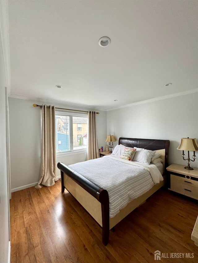 12 Yates Ave, South River, NJ 08882 - bedroom featuring crown molding, wood finished floors, and recessed lighting