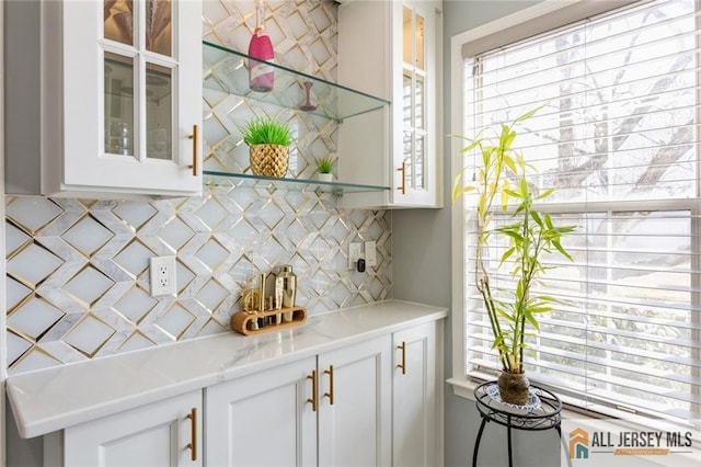 bar with tasteful backsplash