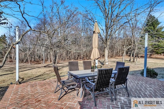 view of patio / terrace featuring outdoor dining area