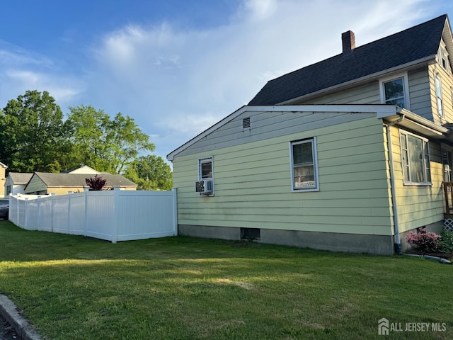 3350 E Washington Rd, Parlin, NJ 08859 - view of side of home with a chimney and cooling unit