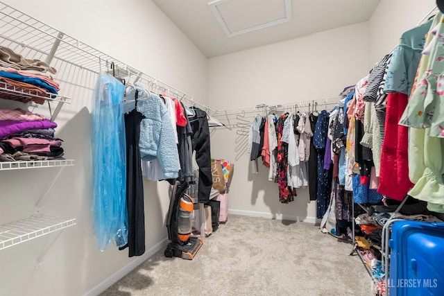 4 Arnold Dr Unit 5302, Wood-Ridge, NJ 07075 - walk in closet featuring attic access and carpet floors