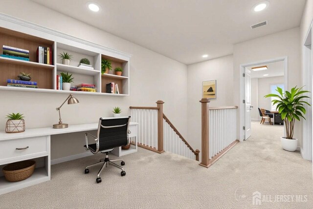 4 Arnold Dr Unit 5302, Wood-Ridge, NJ 07075 - home office featuring built in study area, carpet flooring, and recessed lighting