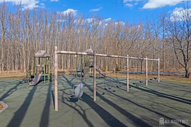 view of community jungle gym