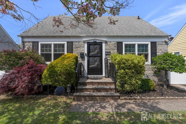 325 Giles Ave, Middlesex, NJ 08846 - view of front of home with stone siding and roof with shingles