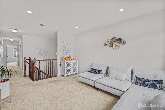 22 Larkspur Ln, Monroe, NJ 08831 - carpeted living room with recessed lighting