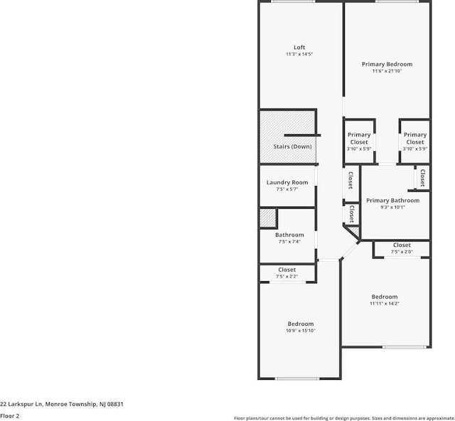 22 Larkspur Ln, Monroe, NJ 08831 - view of floor plan / room layout