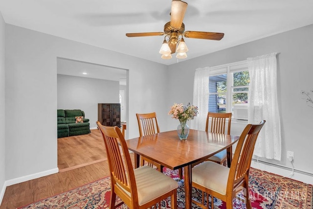 74 Ravine Dr, Matawan, NJ 07747 - dining room with light wood-style flooring and ceiling fan