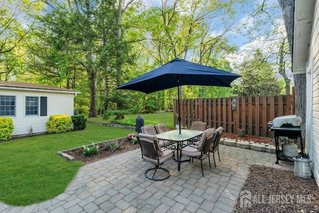 74 Ravine Dr, Matawan, NJ 07747 - view of patio with outdoor dining space and grilling area