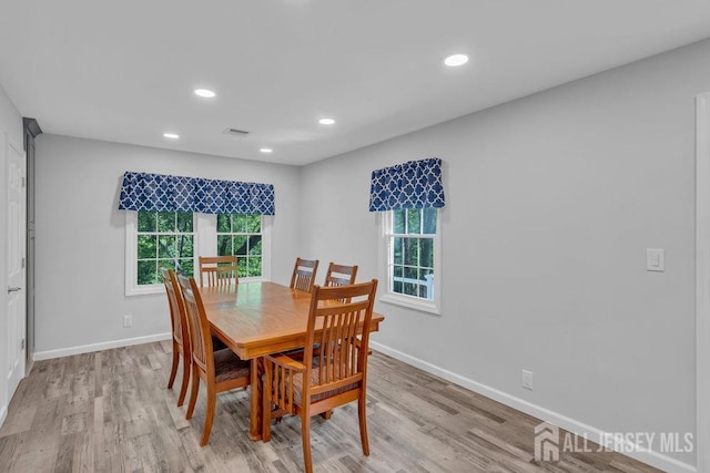74 Ravine Dr, Matawan, NJ 07747 - dining room with plenty of natural light, light wood-style flooring, and recessed lighting