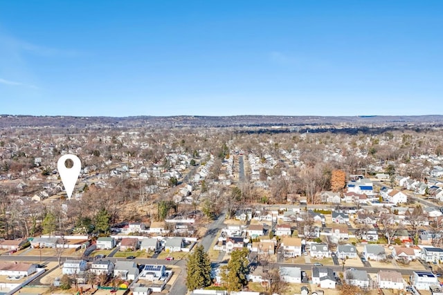 bird's eye view with a residential view