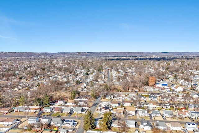 aerial view with a residential view