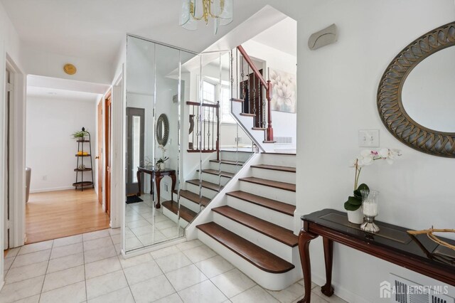 view of tiled foyer