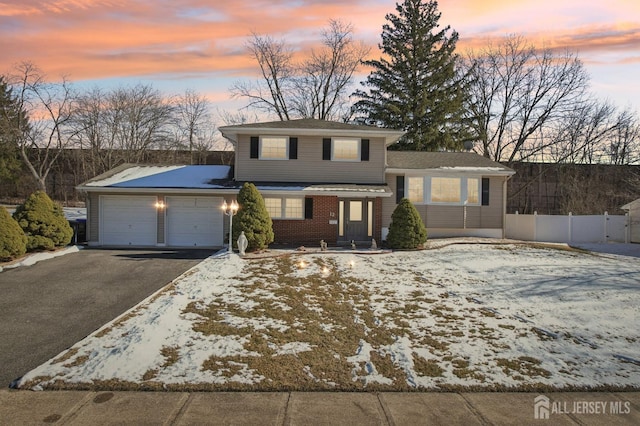 view of front of house featuring a garage